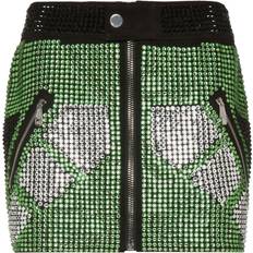 Philipp Plein Skirts Philipp Plein crystal-embellished skirt women Polyester/Spandex/Elastane/Polyester/Spandex/Elastane/Glass Fiber Green