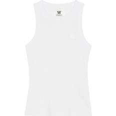 Herre - Skind Toppe Wood Wood Wwrax badge tanktop Toppe til kvinder WHITE