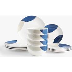 Black Dinner Sets John Lewis Anyday Porcelain Dinnerware 12 Piece, Ink Dinner Set 12pcs