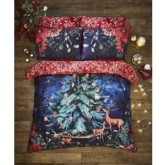 200.0 TC Duvet Covers Joe Browns Wondrous Woodland Festive Reversible Duvet Cover Blue (191x137cm)