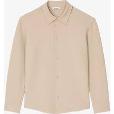 Viscose Shirts Sandro Long-Sleeve Overshirt beige