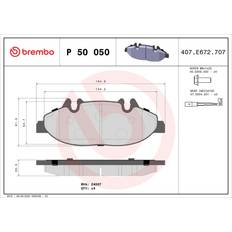 Frenados por Fricción Brembo P 50 050 Juego De Pastillas De Freno