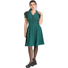 Hell Bunny Vera Lynn Dress Green Medium-length dress green