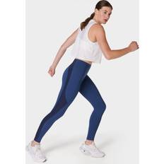 Fabric Tights Sweaty Betty Power Texture UltraSculpt High Waisted Gym Leggings, Blue, Women's