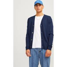 Blauw Vesten Jack & Jones Emil Knit Button Cardigan Blauw