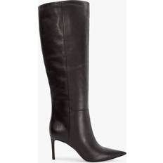 Red - Women High Boots Dune London 'Serve' Leather Knee High Boots Burgundy