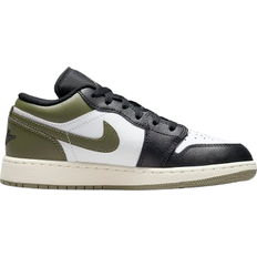 Jordan 1 low gs black NIKE Air Jordan 1 Low GS - Black/Medium Olive/White