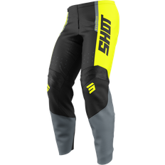 Motorcykelbukser Shot Draw League Kids Motocross Pants, black-grey-yellow, 10/11