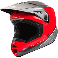 Motorcycle Helmets Fly Racing 2023 Kinetic Vision Helmet (Red/Grey, Youth Large)