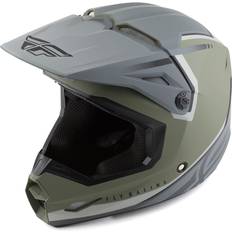 Motorcycle Helmets Fly Racing Kinetic Vision Full Face Helmet (Olive Green/Grey)