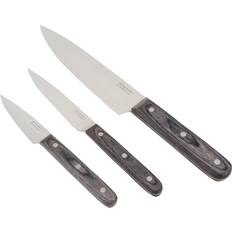 3 Knives Martha Stewart Everyday 3-Piece Stainless Steel Knife Set, Dark Gray Knife Set