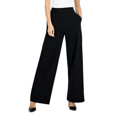 Rayon - Women Pants & Shorts I.N.C International Concepts Women's High-Rise Wide-Leg Pants - Deep Black