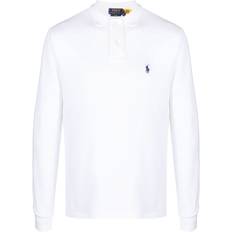 Colletto Camicia Magliette Polo Ralph Lauren Polo Pony-embroidered long-sleeve polo shirt men Cotton White