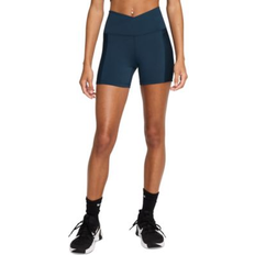 Nike One Training Dri-FIT Wrapped High Waisted 5 Inch Leggings Shorts - Navy