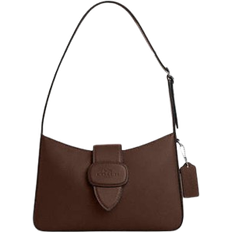 Coach Eliza Shoulder Bag With Zipper Closure - Smooth Leather/Silver/Maple