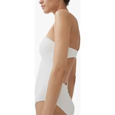 Mango Swimwear Mango Women's Asymmetrical Textured Swimsuit White