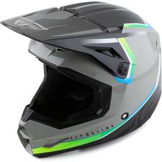 Motorcycle Helmets Fly Racing Kinetic Vision Full Face Helmet (Grey/Black) (2XL)