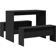 Dining sets with bench vidaXL 855531 Dining Set 18.5x38.2" 3pcs