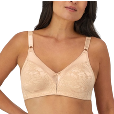 Elastane/Lycra/Spandex - Women Underwear Bali Double Support Lace Wireless Bra - Soft Taupe