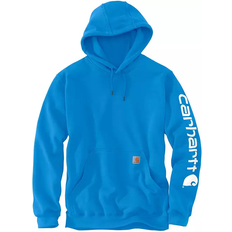 Carhartt Men's Loose Fit Midweight Logo Sleeve Graphic Hoodie - Blue Glow