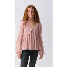 Polyester Bluser Gina Tricot Y frill v blouse