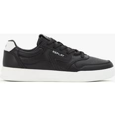 Replay Mens Oyzone Action Black Leather Trainers 10, Colour: