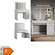 Schminktische Vicco Adela Weiß Hochglanz 115 x 76 cm Schminktisch