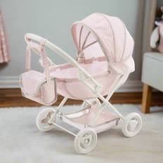 Polka Dot Princess Doll Pram Stroller Pink