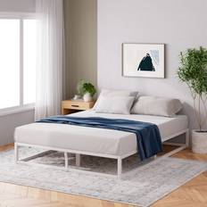 Beds & Mattresses Hashtag Home Dekker Minimal Metal Bed 25 cm High - White (European Double 140 x 200 cm)