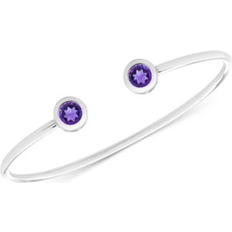 Macy's Purple Bracelets Macy's Blue Topaz Open Cuff Bracelet (2-1/10 ct. t.w. in Sterling Silver (Also Available in Opal, Ruby, and Amethyst) Amethyst