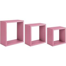 Mensole Scaffali SAN-51827 Blush Pink Wall Shelf 35cm 3pcs