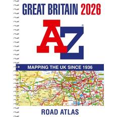 Great Britain A-Z Road Atlas 2026 (A4 Spiral) (Bog, Spiral bound, Engelsk) (Spiralryg)