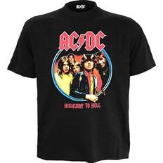 Bekleidung AC/DC Highway To Hell Circle T-Shirt Schwarz 100% Baumwolle,Jersey