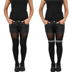 Urban Classics Undertøj Urban Classics Overknee Strømper 2-Pak - Grå/Sort