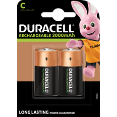 Duracell C (LR14) Batterijen en Opladers Duracell Rechargeable C Batteries 3000mAh 2-pack