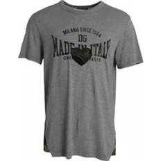 Dolce & Gabbana Grey T-shirts Dolce & Gabbana Grå Bomull Grafisk Trykk T-skjorte Gray