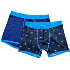 Bamboo Boxers Pack Navy Blue Racehorses