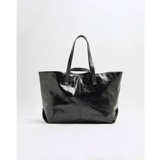 River Island Handbags River Island Womens Black Oversized Leather Shopper Bag One Size