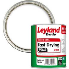 Leyland Trade White Paint Leyland Trade Fast Dry Plus Brilliant Gloss Metal & 750 ml - One Size Wood Paint White 0.75L