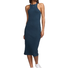 Nike Sportswear Chill Rib Sleeveless Slim Fit Midi Dress - Armory Navy