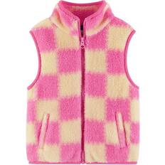 Polyester Padded Vests Children's Clothing Andy & Evan Kids Checkered Faux Fleece Vest, (Pink, 6-7Y) Maisonette