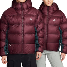 Unisex - XXS Jackets Nike Therma-FIT ADV ACG Lunar Lake Puffer Jacket - Night Maroon/Deep Jungle/Summit White