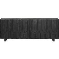 Doors Console Tables KATHY KUO HOME Celia Global Bazaar Black Console Table 18x72"