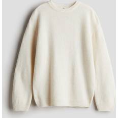 H&M Girls Knitted Sweaters H&M Girls White Loose-fit Jumper