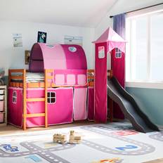 Cunas Kinderhochbett mit Turm Rosa 90 x 190 cm