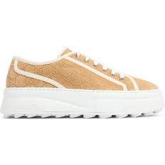 Merino Wool Shoes Gucci Tennis 1977 Suede Sneakers - Butter