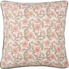 Pink Cushion Covers Paoletti Delphine Floral Square Throw - (50 cm H x 50 cm W x 1 cm D) Cushion Cover Pink