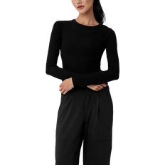 Alo Ribbed Sea Coast Long Sleeve Top - Black