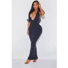 PrettyLittleThing Shape Black Halter Neck Sculpt Dress, Black