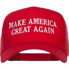 Red Headgear Make America Great Again Embroidered Mesh Cap - Red